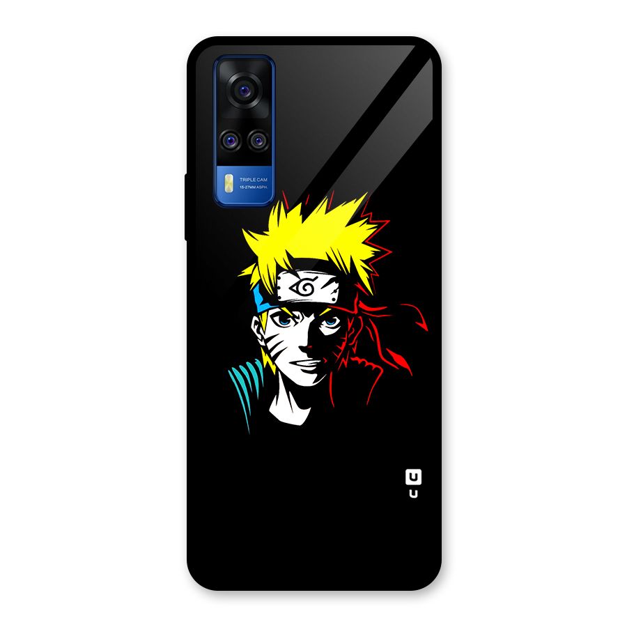 Naruto Pen Sketch Art Glass Back Case for Vivo Y31