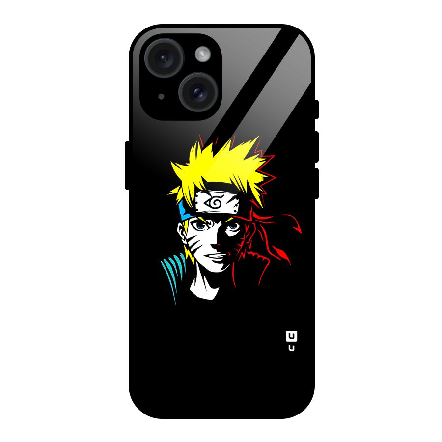 Naruto Pen Sketch Art Glass Back Case for iPhone 15
