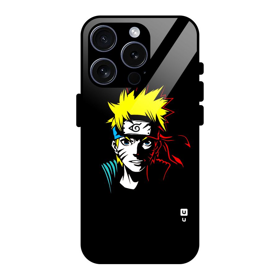 Naruto Pen Sketch Art Glass Back Case for iPhone 15 Pro