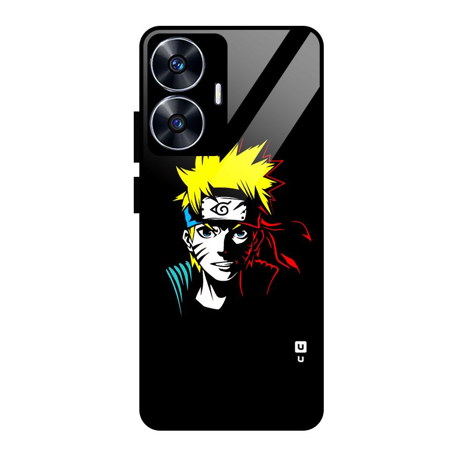 Naruto Pen Sketch Art Glass Back Case for realme C55