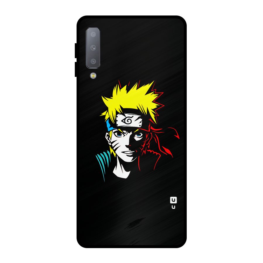 Naruto Pen Sketch Art Metal Back Case for Galaxy A7 (2018)