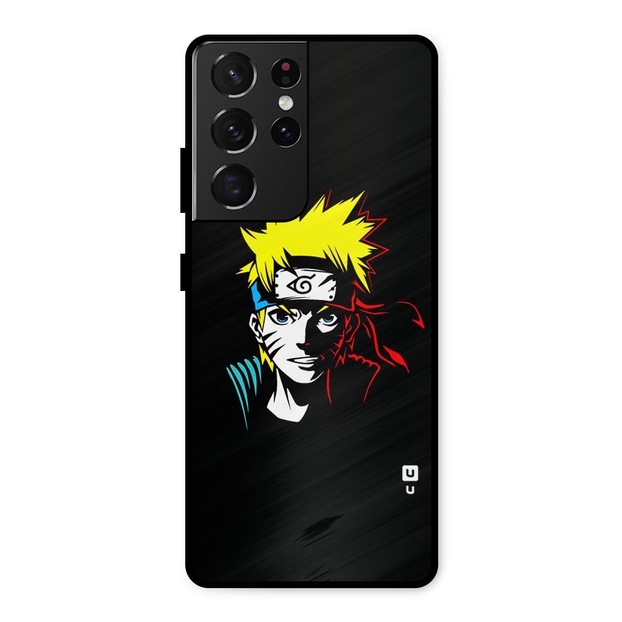 Naruto Pen Sketch Art Metal Back Case for Galaxy S21 Ultra 5G