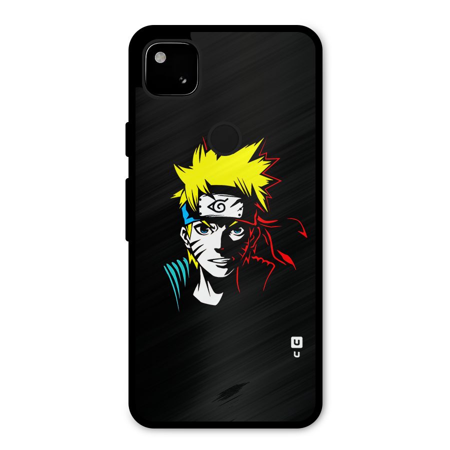 Naruto Pen Sketch Art Metal Back Case for Google Pixel 4a