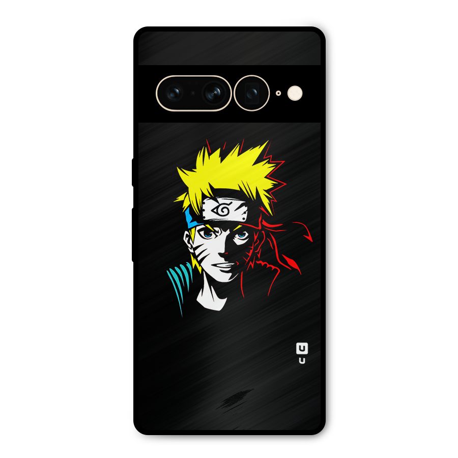 Naruto Pen Sketch Art Metal Back Case for Google Pixel 7 Pro