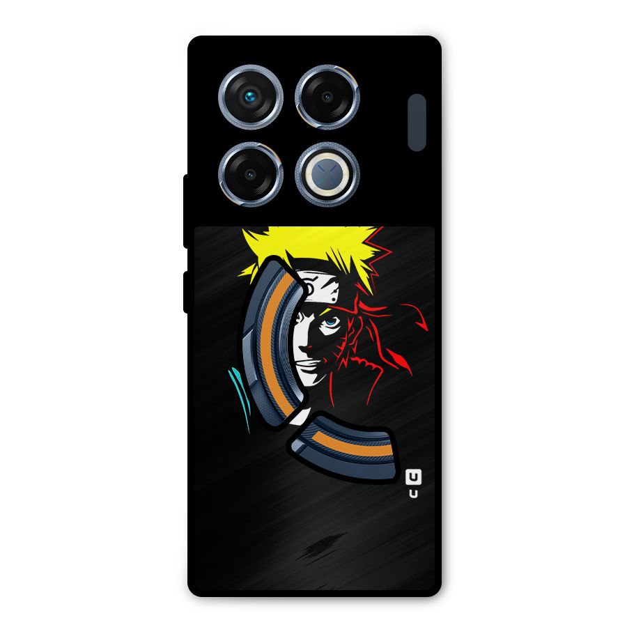 Naruto Pen Sketch Art Metal Back Case for Infinix GT 20 Pro