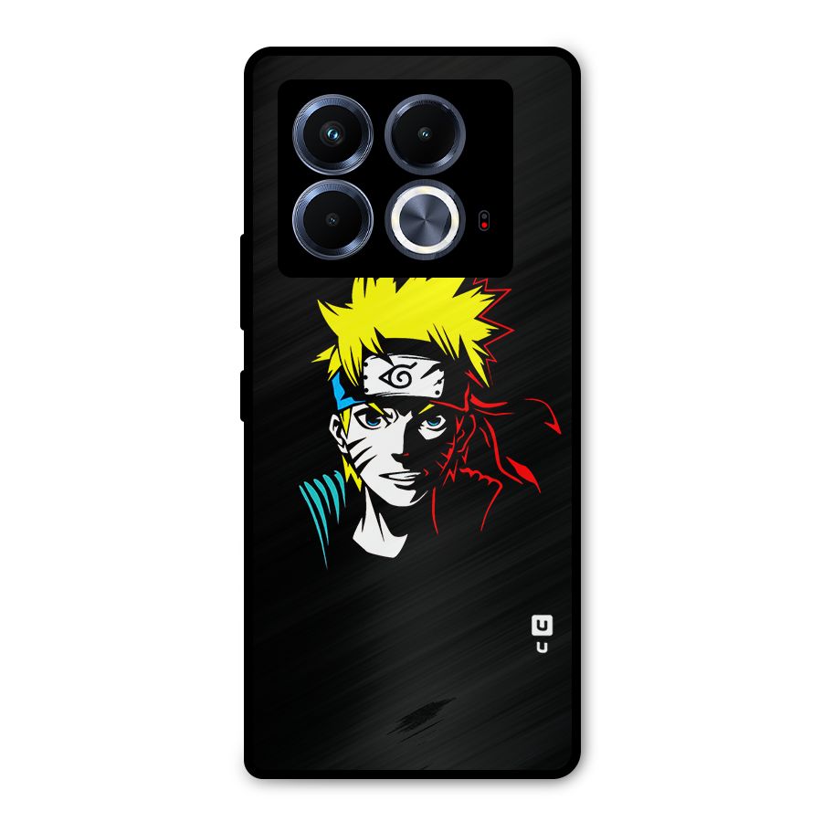 Naruto Pen Sketch Art Metal Back Case for Infinix Note 40 5G