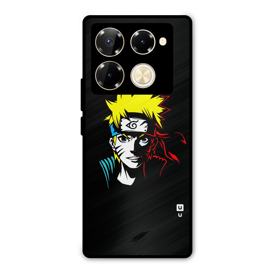 Naruto Pen Sketch Art Metal Back Case for Infinix Note 40 Pro