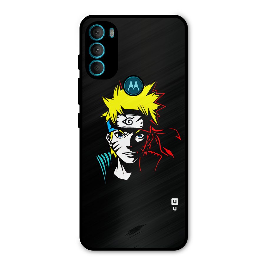Naruto Pen Sketch Art Metal Back Case for Moto G71 5G