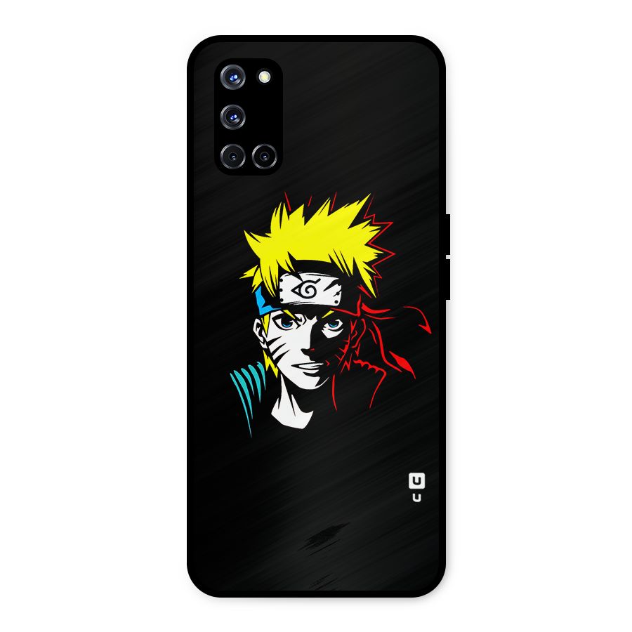 Naruto Pen Sketch Art Metal Back Case for Oppo A52
