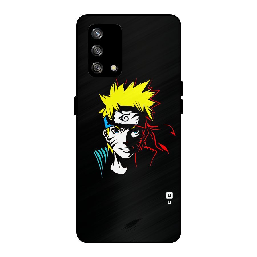Naruto Pen Sketch Art Metal Back Case for Oppo F19