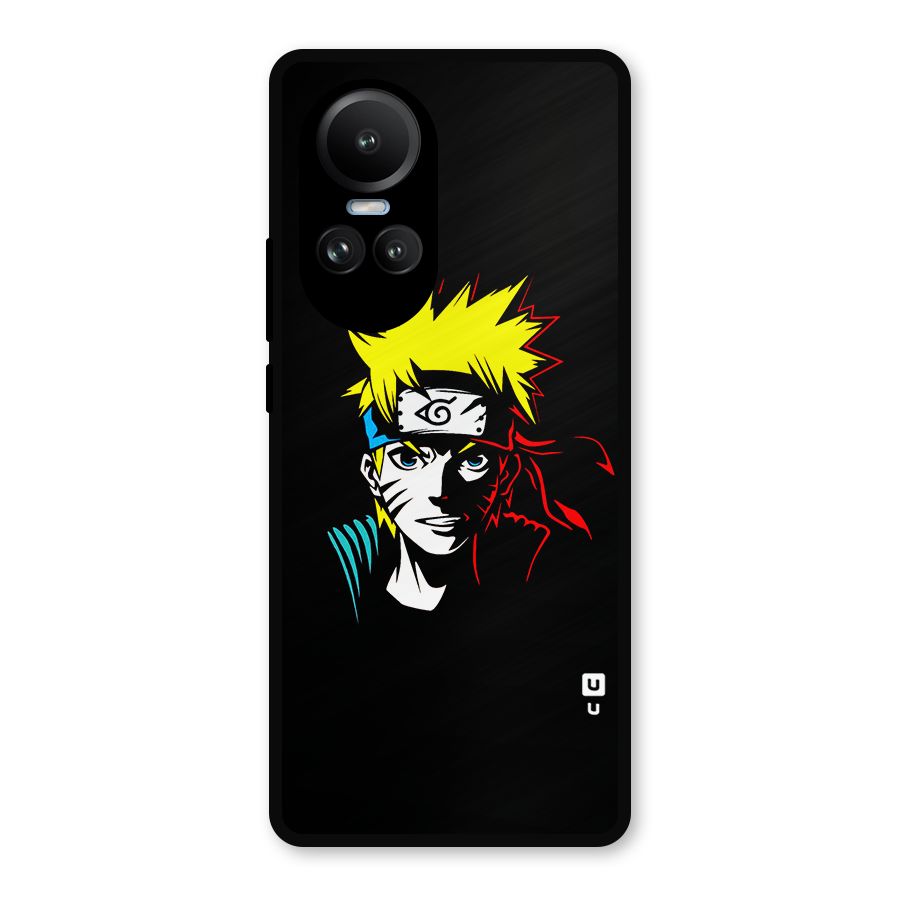 Naruto Pen Sketch Art Metal Back Case for Oppo Reno10