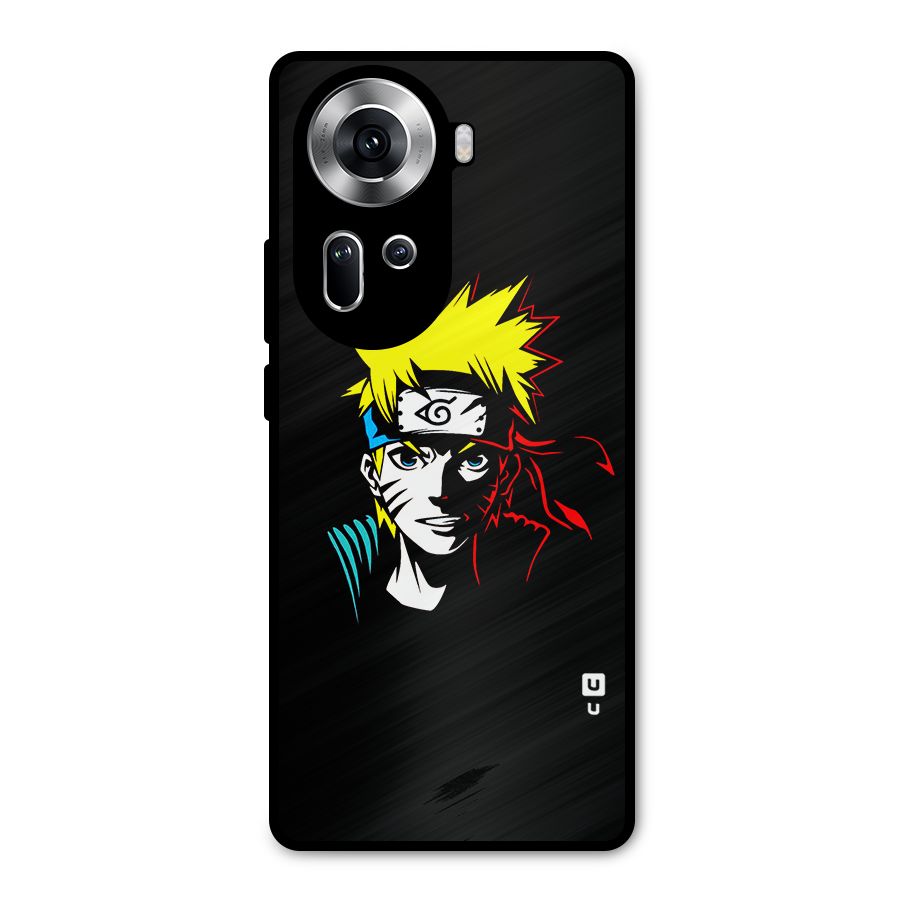 Naruto Pen Sketch Art Metal Back Case for Oppo Reno11 5G