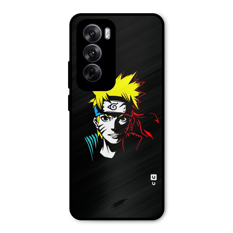 Naruto Pen Sketch Art Metal Back Case for Oppo Reno12