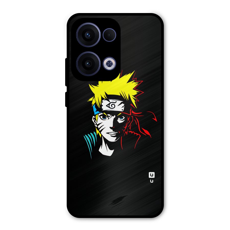 Naruto Pen Sketch Art Metal Back Case for Oppo Reno13