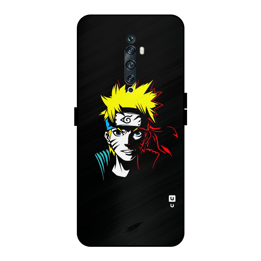 Naruto Pen Sketch Art Metal Back Case for Oppo Reno2 Z