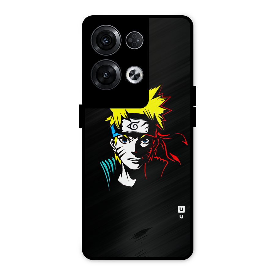 Naruto Pen Sketch Art Metal Back Case for Oppo Reno8 Pro 5G