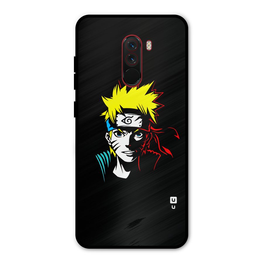 Naruto Pen Sketch Art Metal Back Case for Poco F1