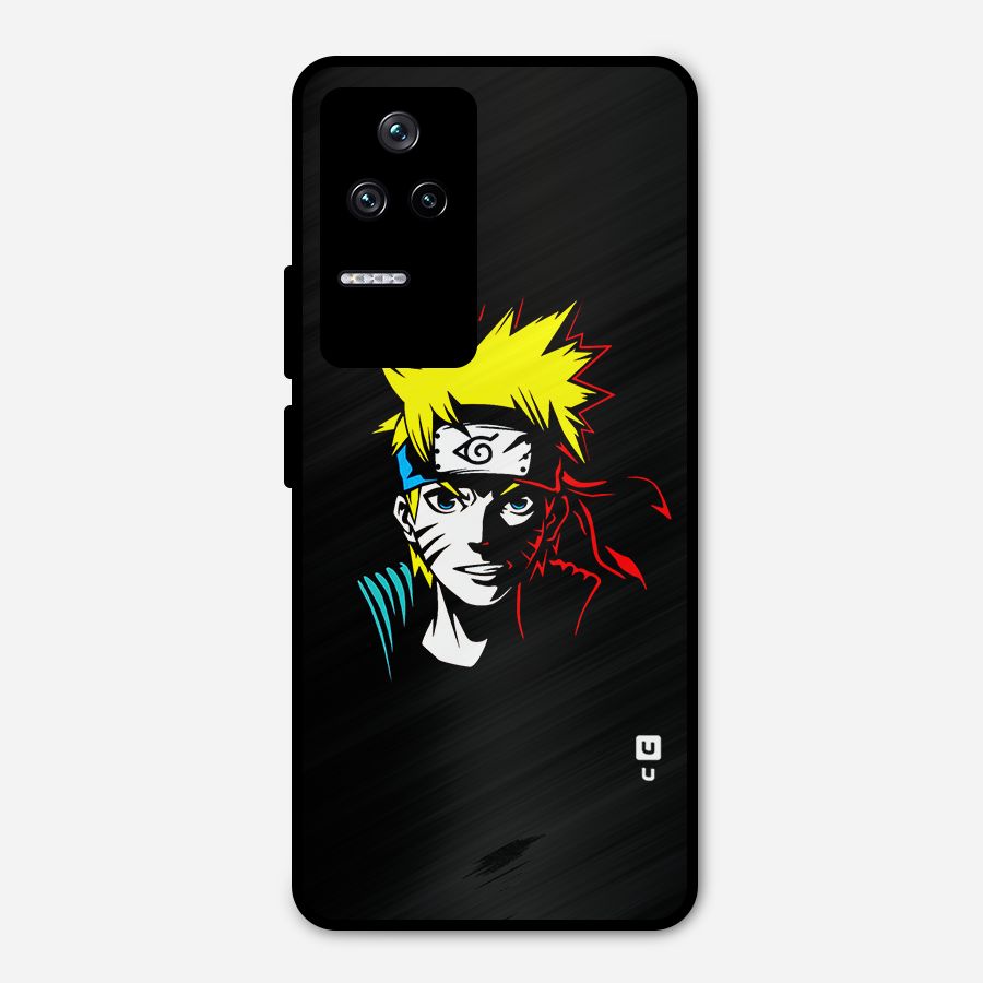 Naruto Pen Sketch Art Metal Back Case for Poco F4 5G