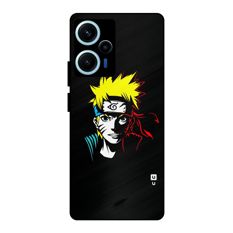 Naruto Pen Sketch Art Metal Back Case for Poco F5