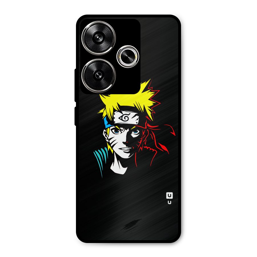 Naruto Pen Sketch Art Metal Back Case for Poco F6