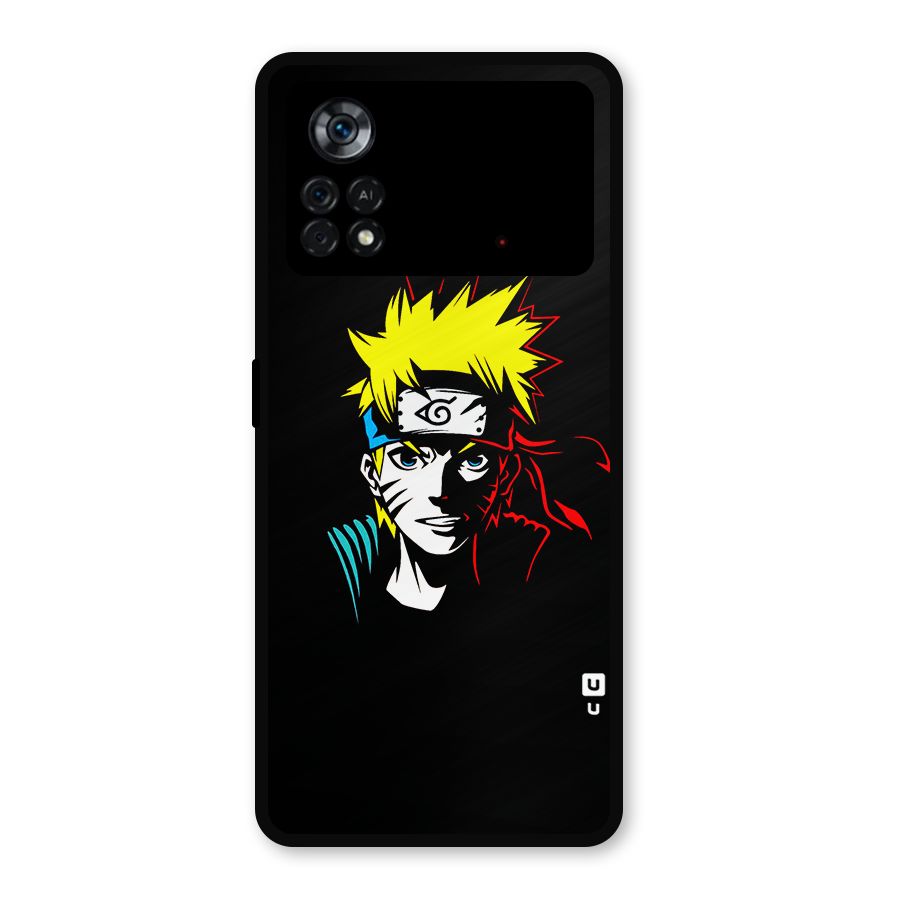 Naruto Pen Sketch Art Metal Back Case for Poco X4 Pro 5G