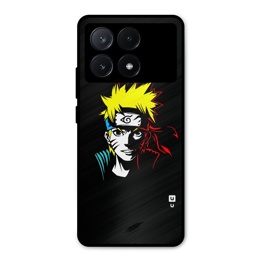 Naruto Pen Sketch Art Metal Back Case for Poco X6 Pro