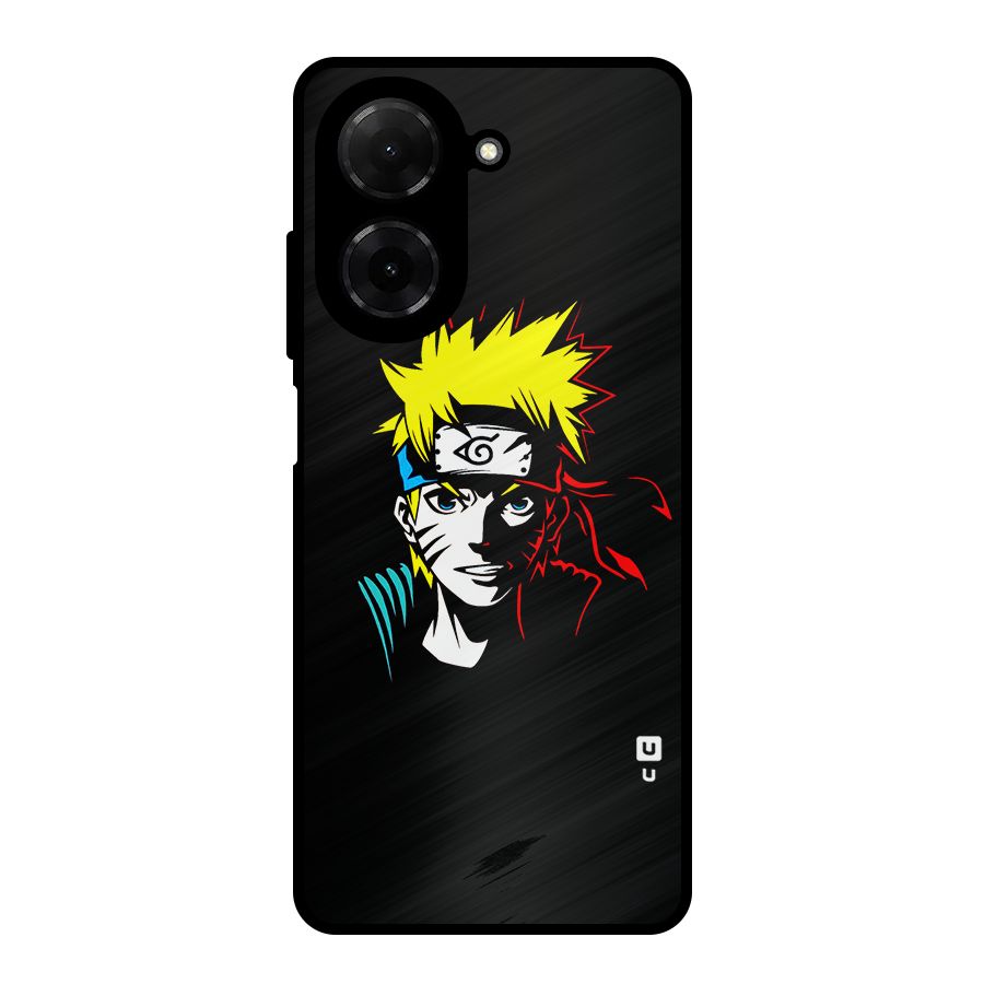Naruto Pen Sketch Art Metal Back Case for Redmi A5 4G