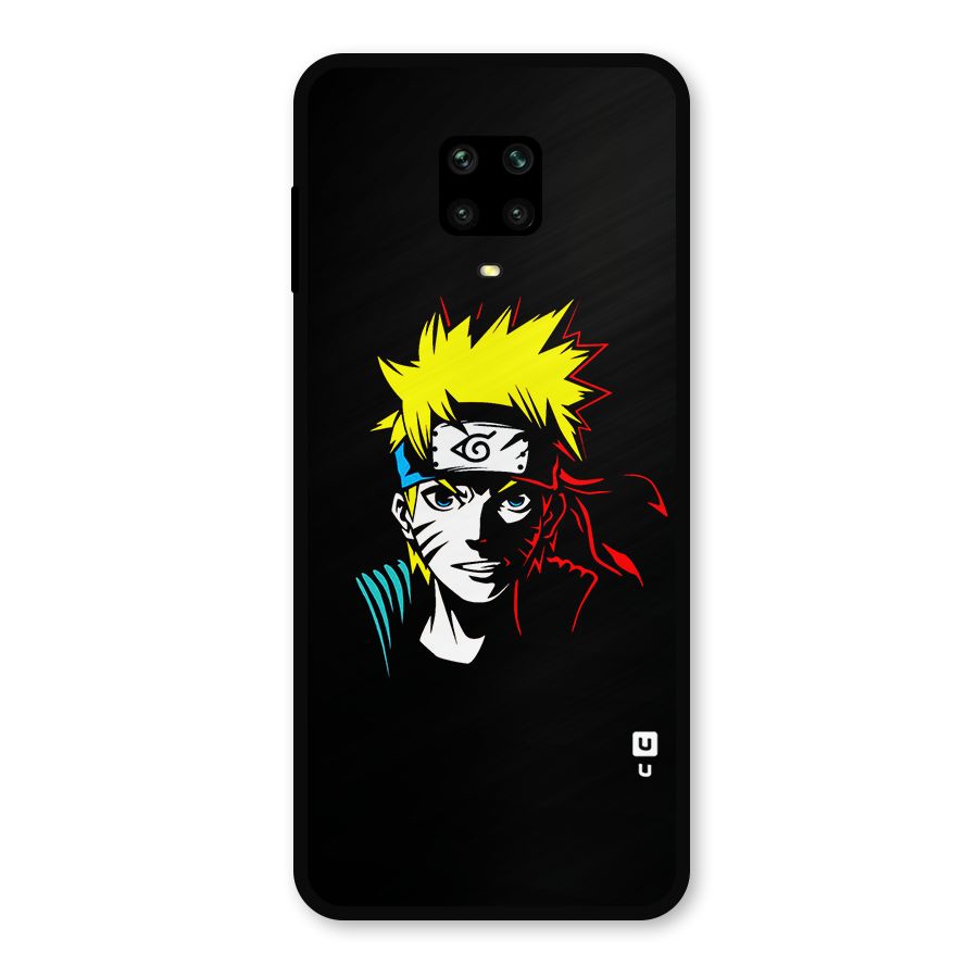 Naruto Pen Sketch Art Metal Back Case for Redmi Note 9 Pro Max