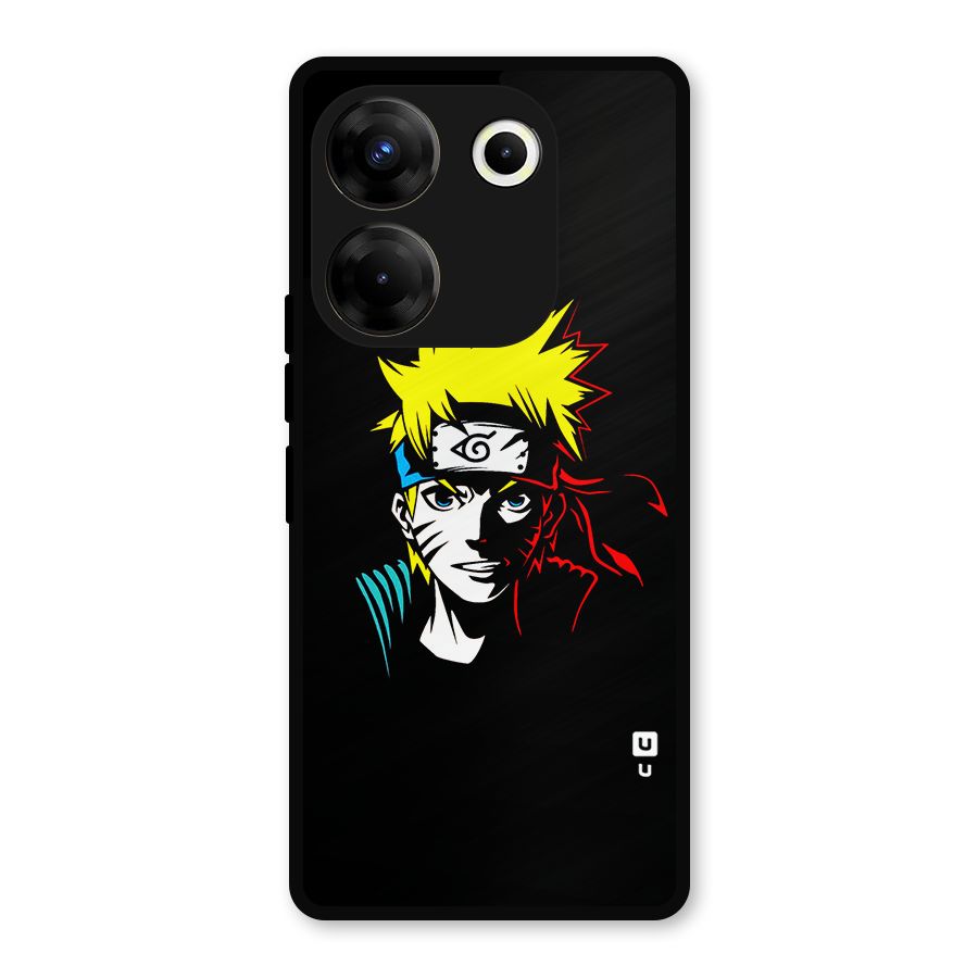 Naruto Pen Sketch Art Metal Back Case for Tecno Camon 20 Pro