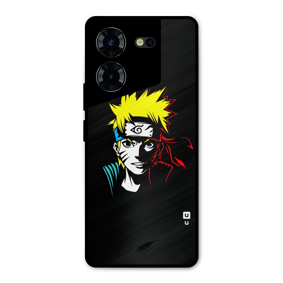 Naruto Pen Sketch Art Metal Back Case for Tecno Pova 5 Pro 5G