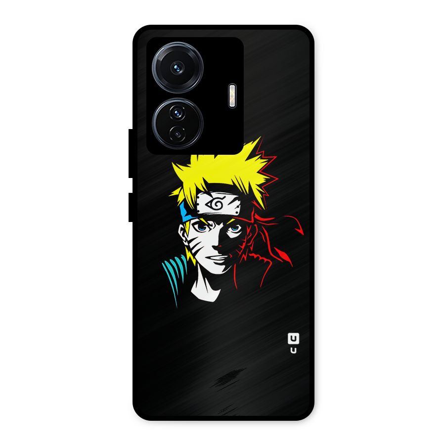 Naruto Pen Sketch Art Metal Back Case for Vivo T1 Pro