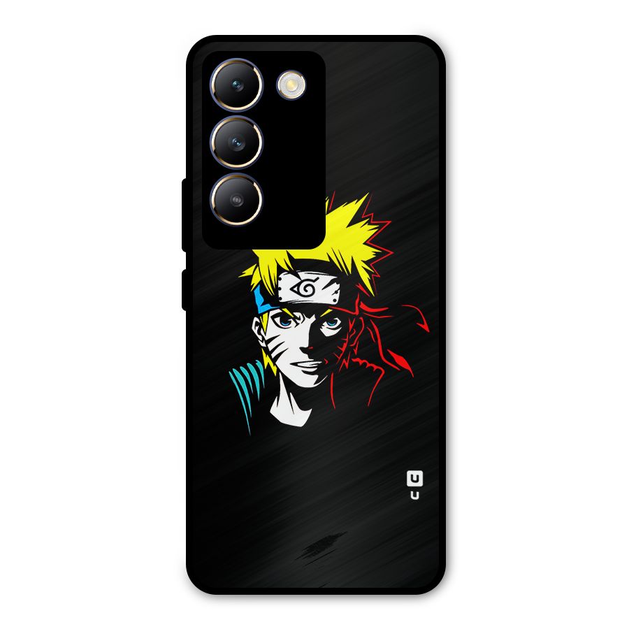 Naruto Pen Sketch Art Metal Back Case for Vivo T3 5G