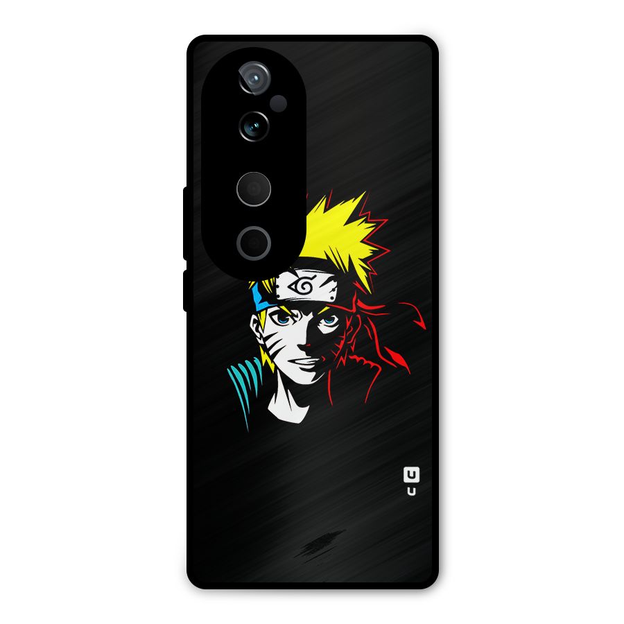 Naruto Pen Sketch Art Metal Back Case for Vivo T3 Ultra