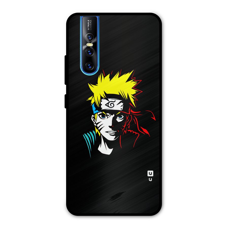 Naruto Pen Sketch Art Metal Back Case for Vivo V15 Pro