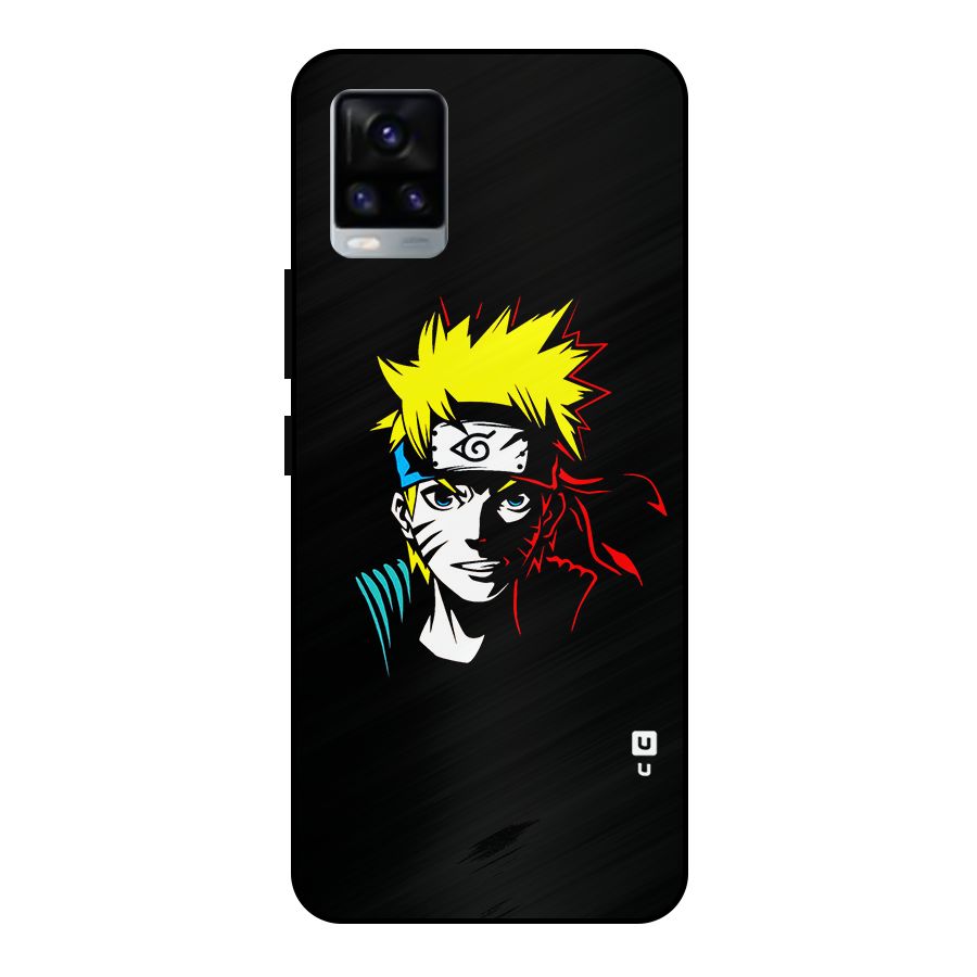 Naruto Pen Sketch Art Metal Back Case for Vivo V20 2021