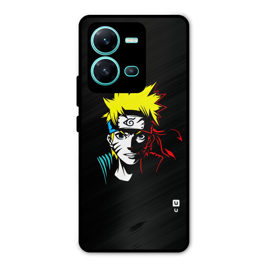 Naruto Pen Sketch Art Metal Back Case for Vivo V25