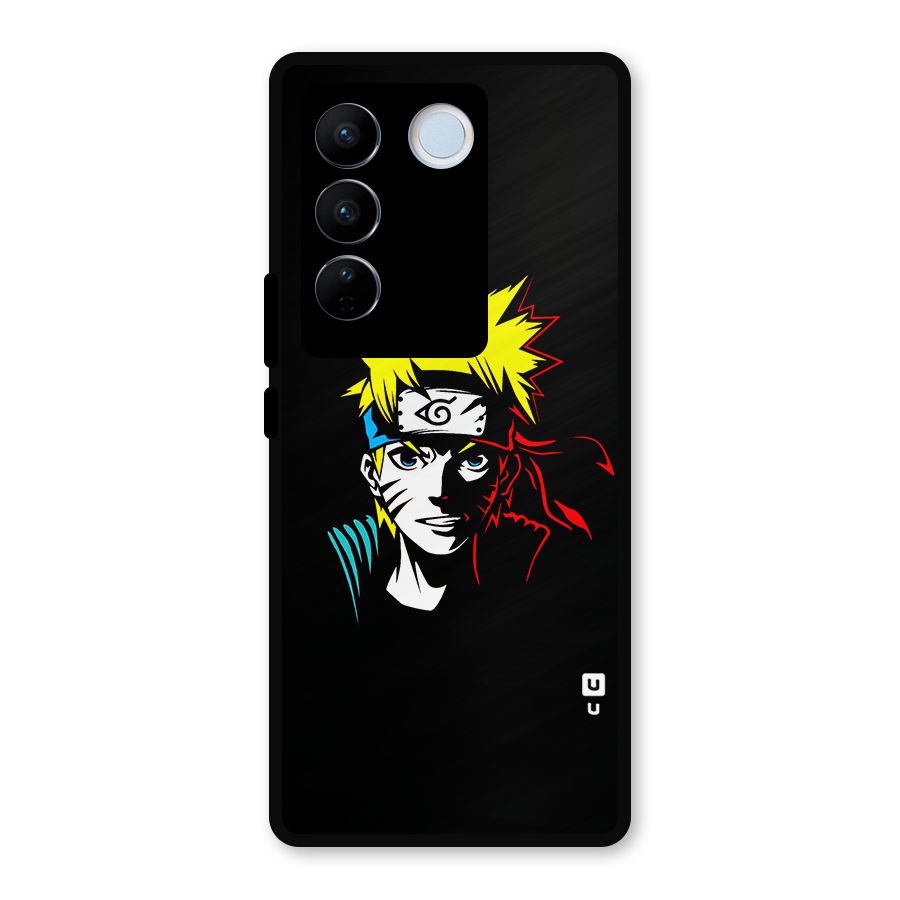 Naruto Pen Sketch Art Metal Back Case for Vivo V27