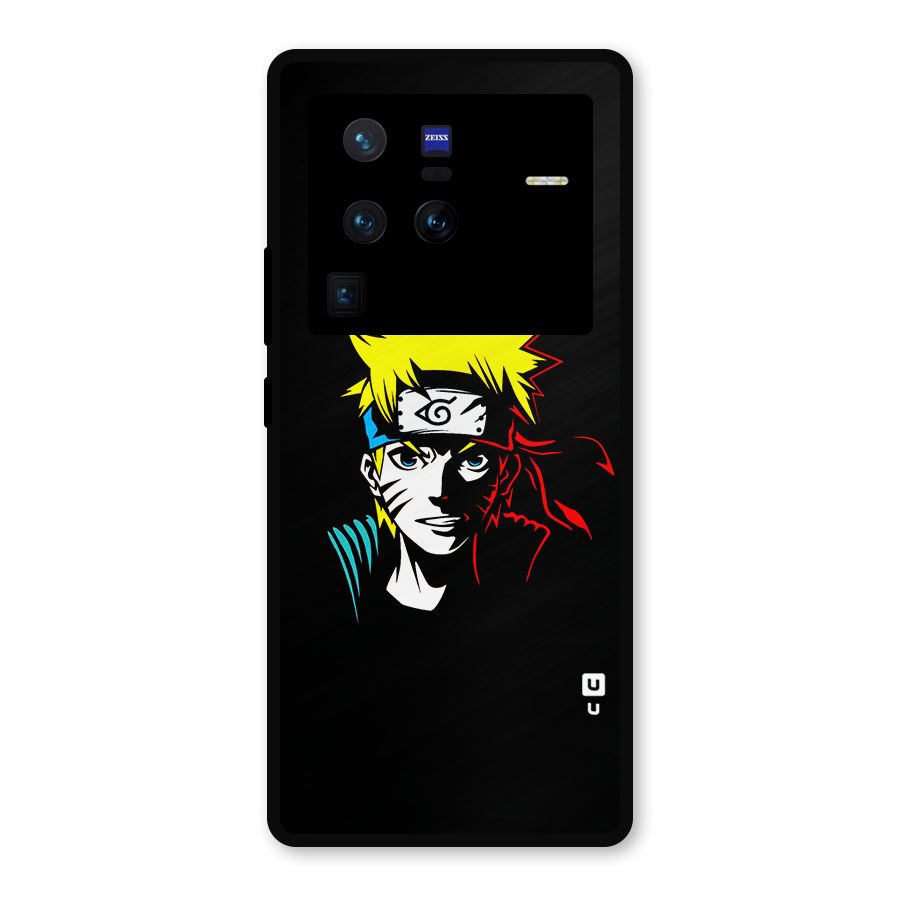 Naruto Pen Sketch Art Metal Back Case for Vivo X80 Pro