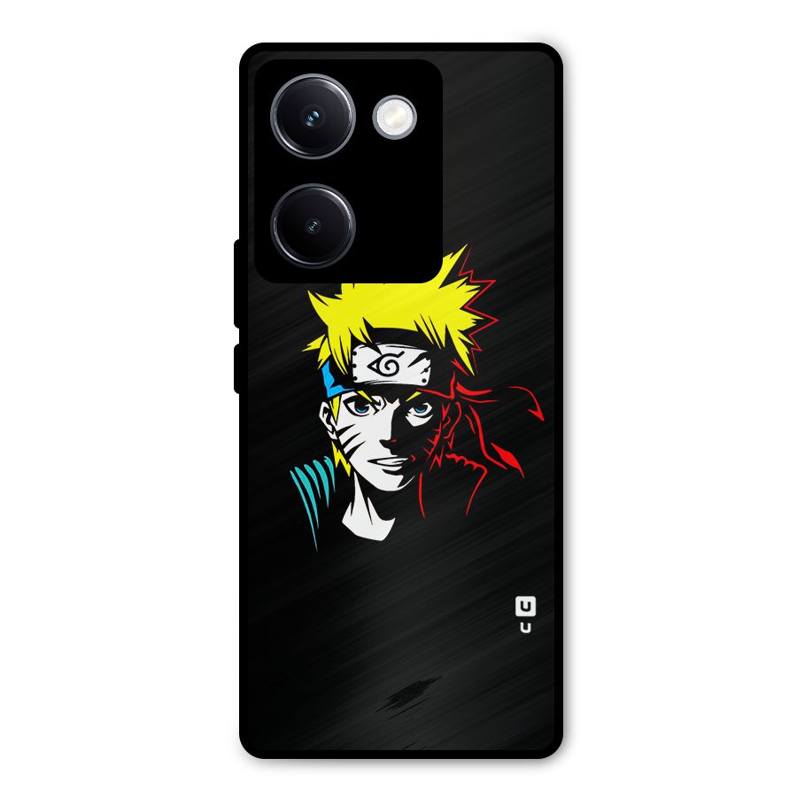 Naruto Pen Sketch Art Metal Back Case for Vivo Y300 Plus