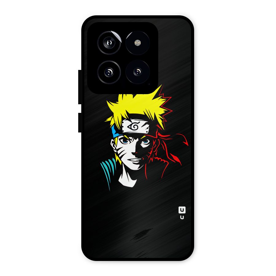 Naruto Pen Sketch Art Metal Back Case for Xiaomi 14