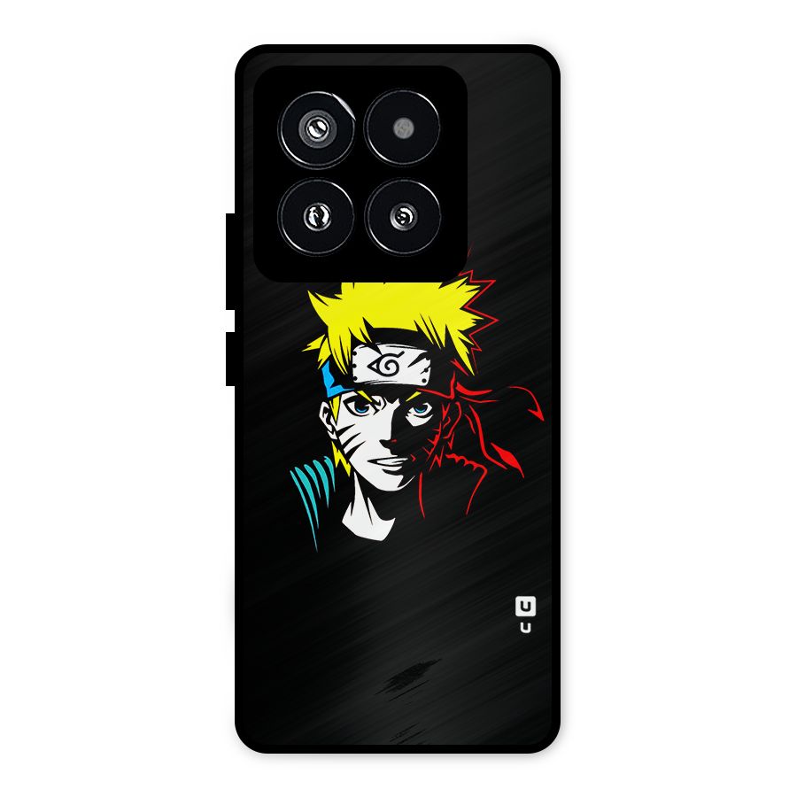 Naruto Pen Sketch Art Metal Back Case for Xiaomi 14 Pro