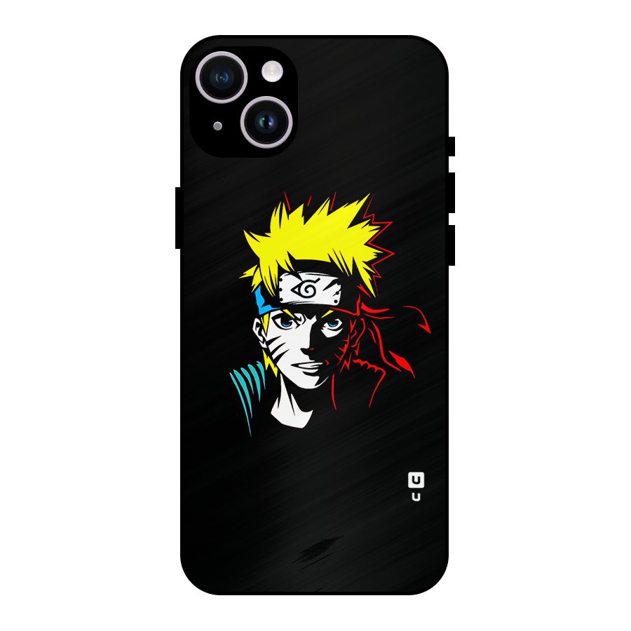 Naruto Pen Sketch Art Metal Back Case for iPhone 14 Plus