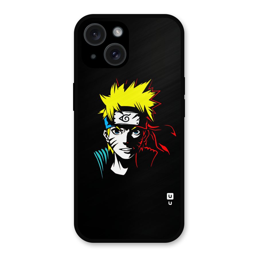 Naruto Pen Sketch Art Metal Back Case for iPhone 15