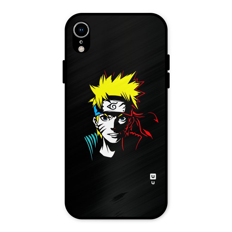 Naruto Pen Sketch Art Metal Back Case for iPhone XR