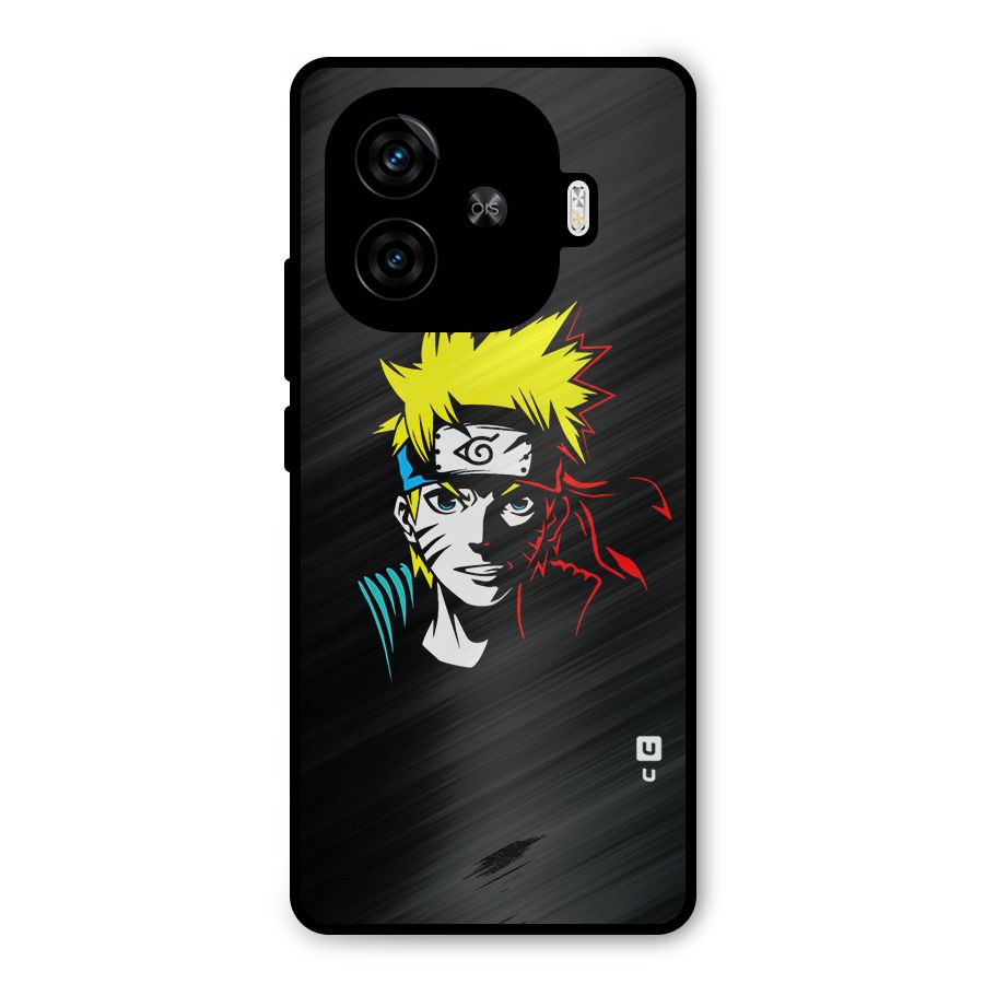 Naruto Pen Sketch Art Metal Back Case for iQOO Z9 Turbo