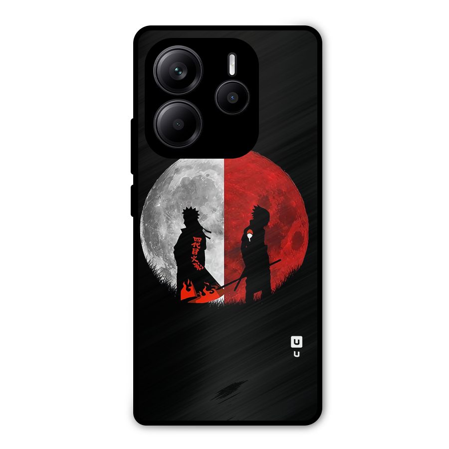 Naruto Shadow Hokage Moon Metal Back Case for Redmi Note 14 5G