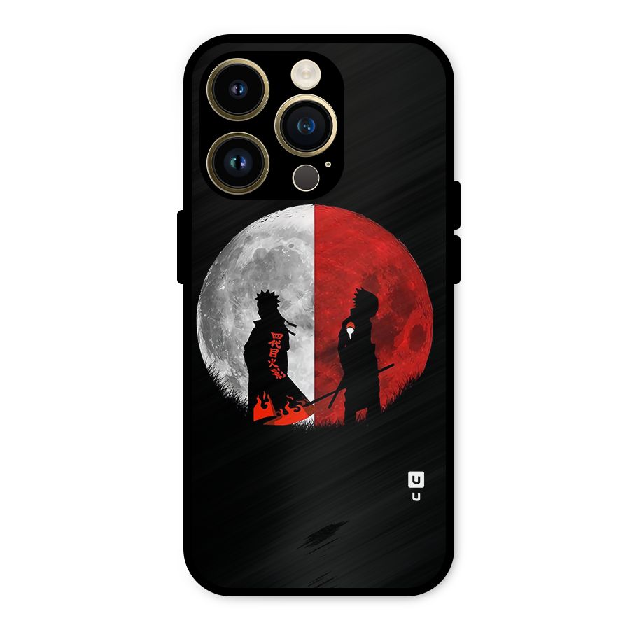 Naruto Shadow Hokage Moon Metal Back Case for iPhone 14 Pro
