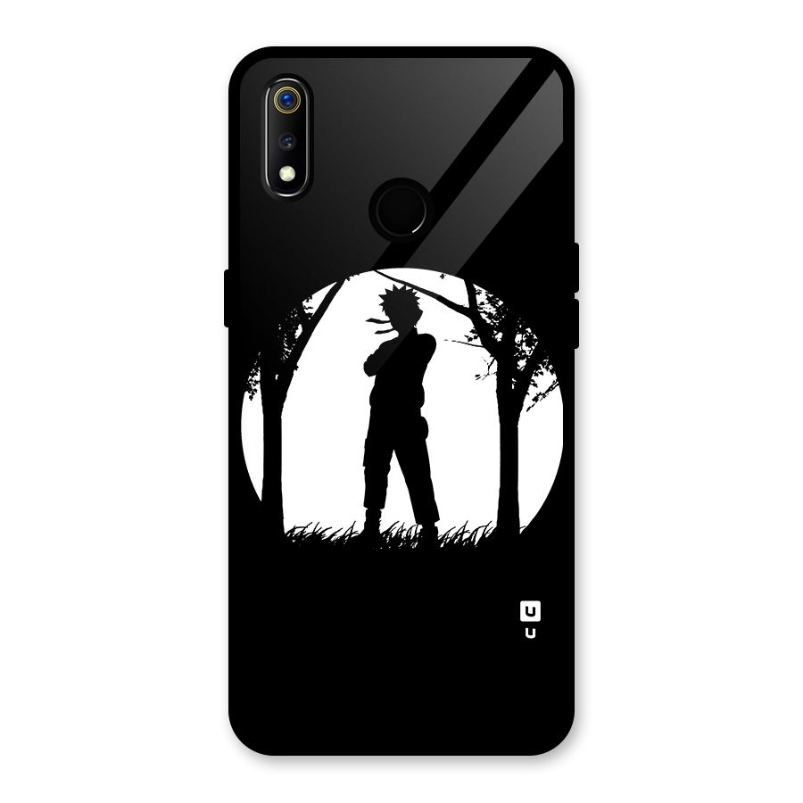 Naruto Silhouette Glass Back Case for Realme 3i