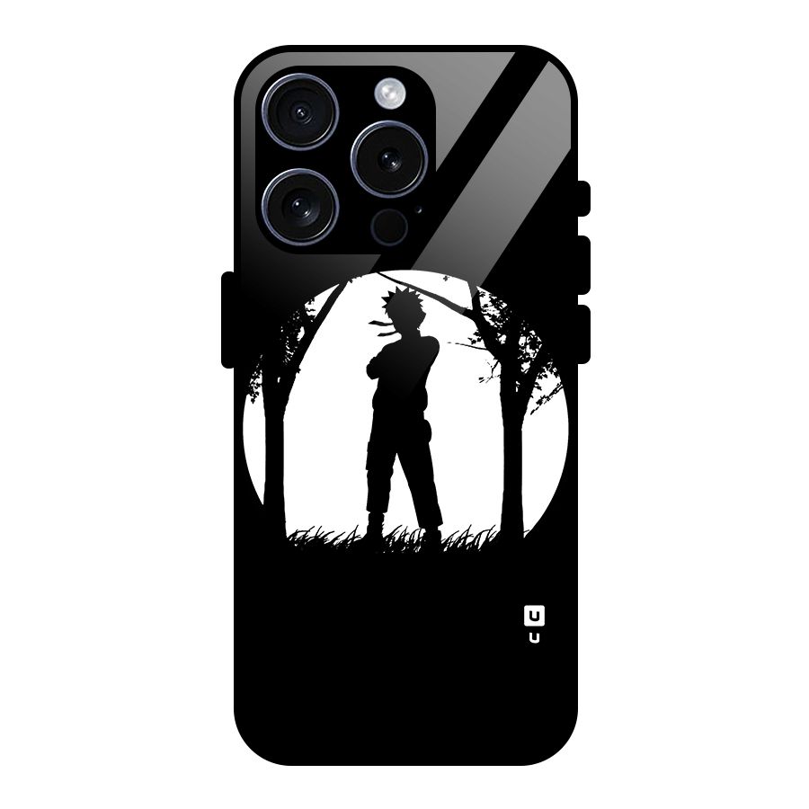Naruto Silhouette Glass Back Case for iPhone 15 Pro