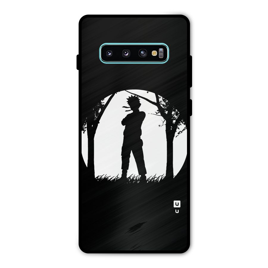 Naruto Silhouette Metal Back Case for Galaxy S10 Plus